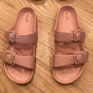 Girls Cat & Jack Size 3 Slide on Sandals in Pink